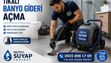 Mezitli Tıkalı Banyo Gideri Açma